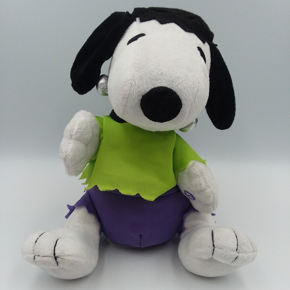 Gemmy‎ Snoopy Frankenstein Animated Sound Motion Plush Halloween *VIDEO